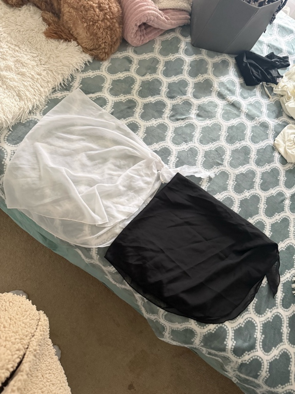 Amazon Two-Tone Black and White Layered Skirt